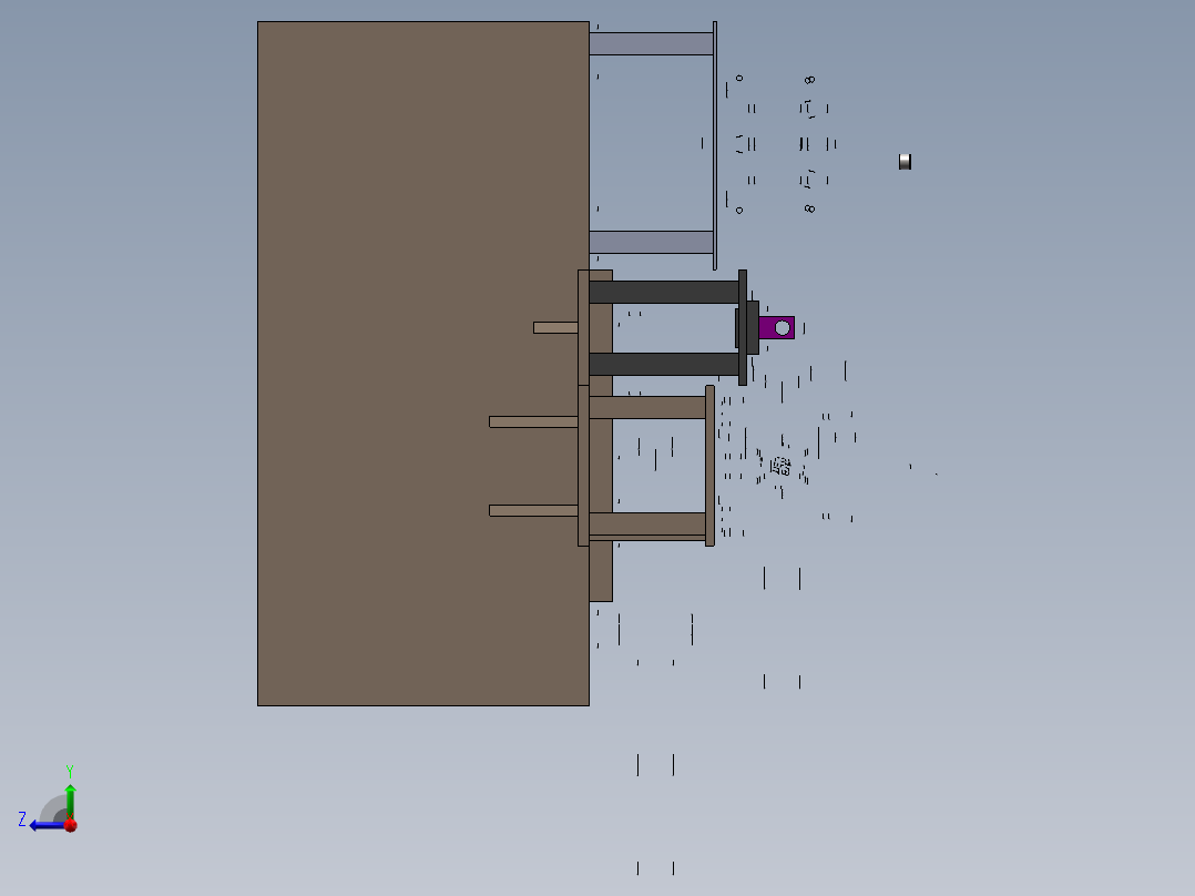 轴套双面自动切端面倒角机sw12可编辑右视图