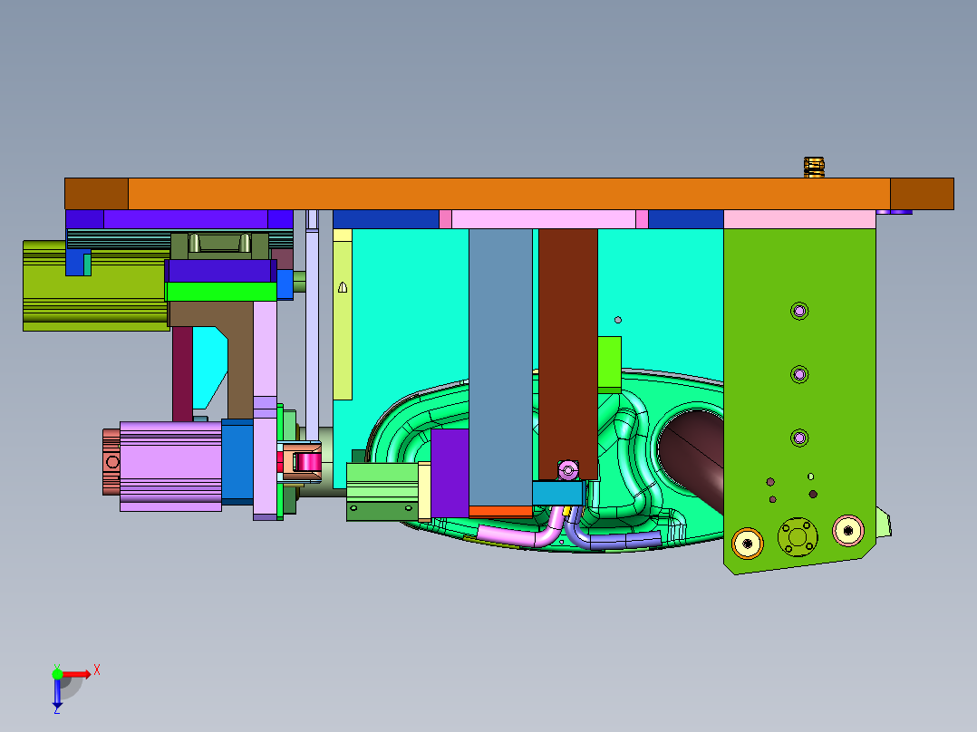 消音器的尺寸检测装置俯视图