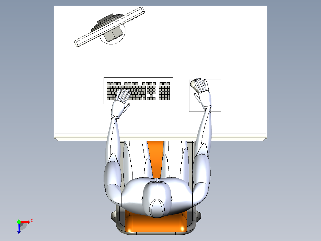 办公桌-7 IGS俯视图