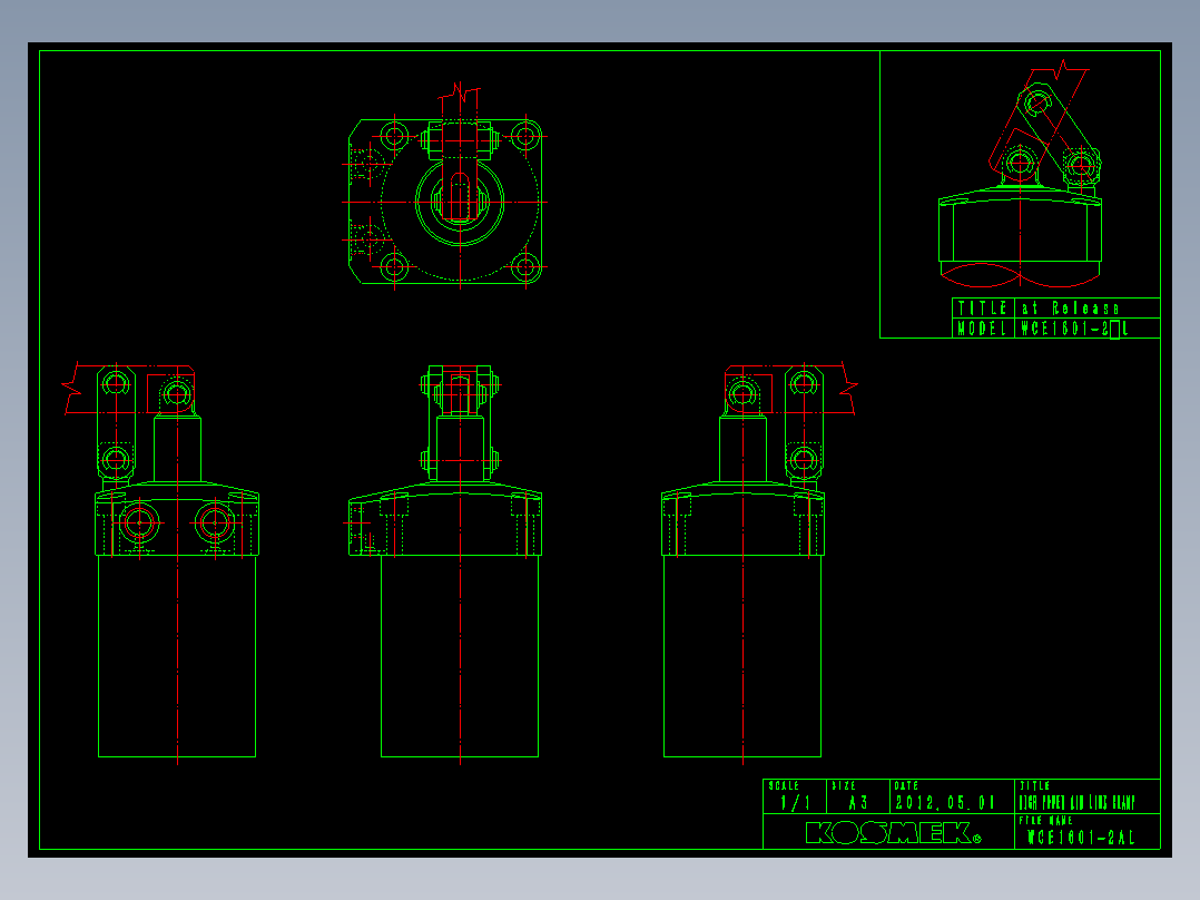 KOSMEKWCE1601-2AL多系列多零件图纸模型多系列多零件图纸模型