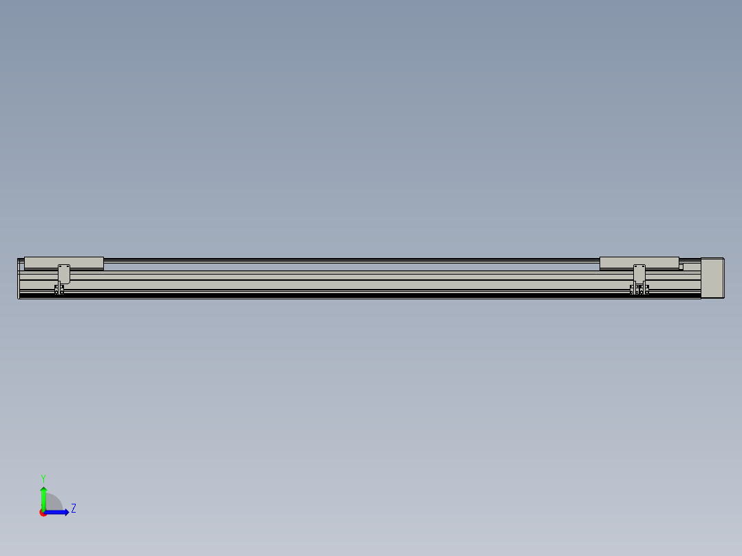 直线模组LHA21-S1650-L设计图纸左视图
