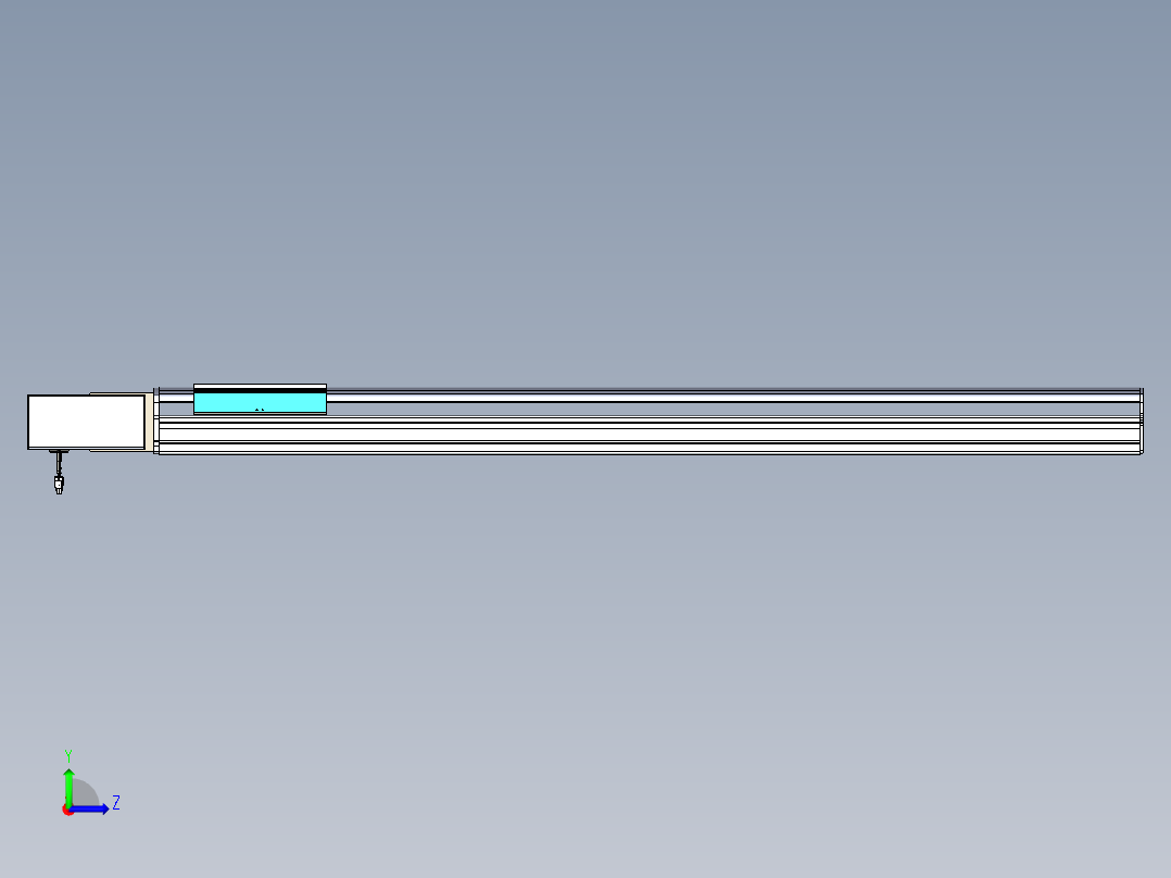 同步带滑台-半封闭B22H-L100-C-S1300-L-P75-D3-N5左视图