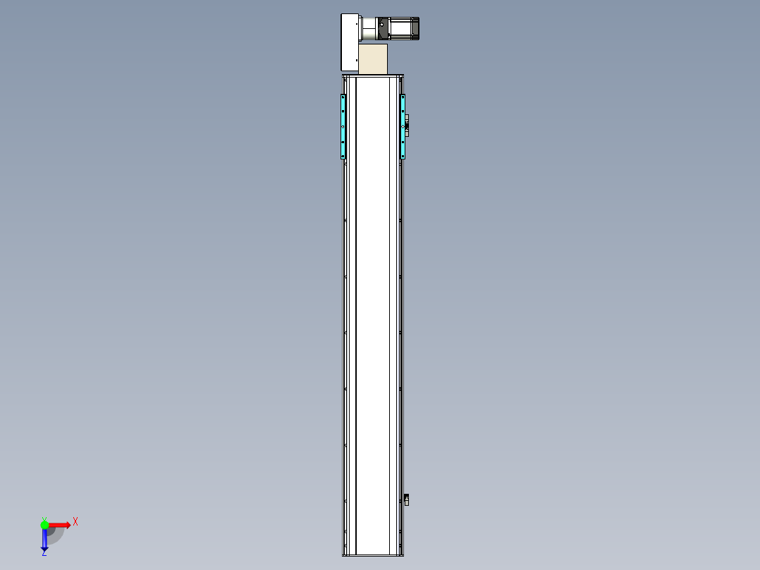 同步带滑台-半封闭B22H-L100-C-S1300-L-P75-D3-N5俯视图