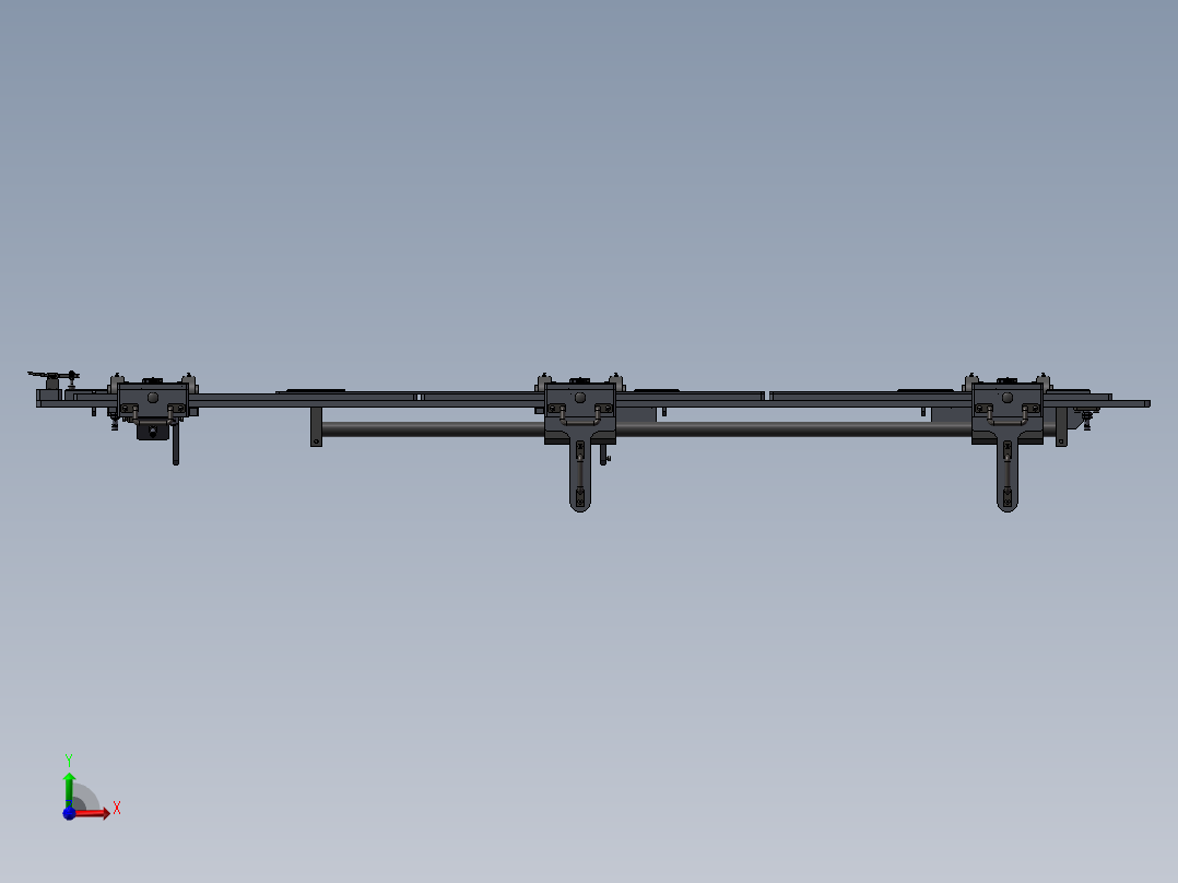 可调节大行程移载机构 3前视图