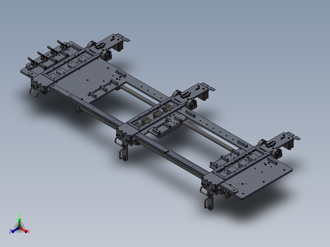 可调节大行程移载机构 3正等轴测图