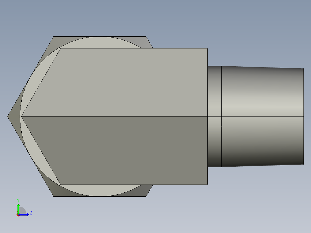 卡套式工业通用硬管接头12-8_cbu-s左视图