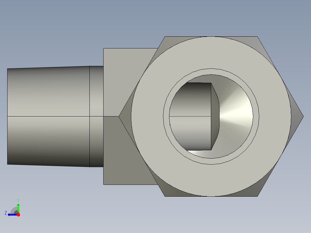 卡套式工业通用硬管接头12-8_cbu-s右视图