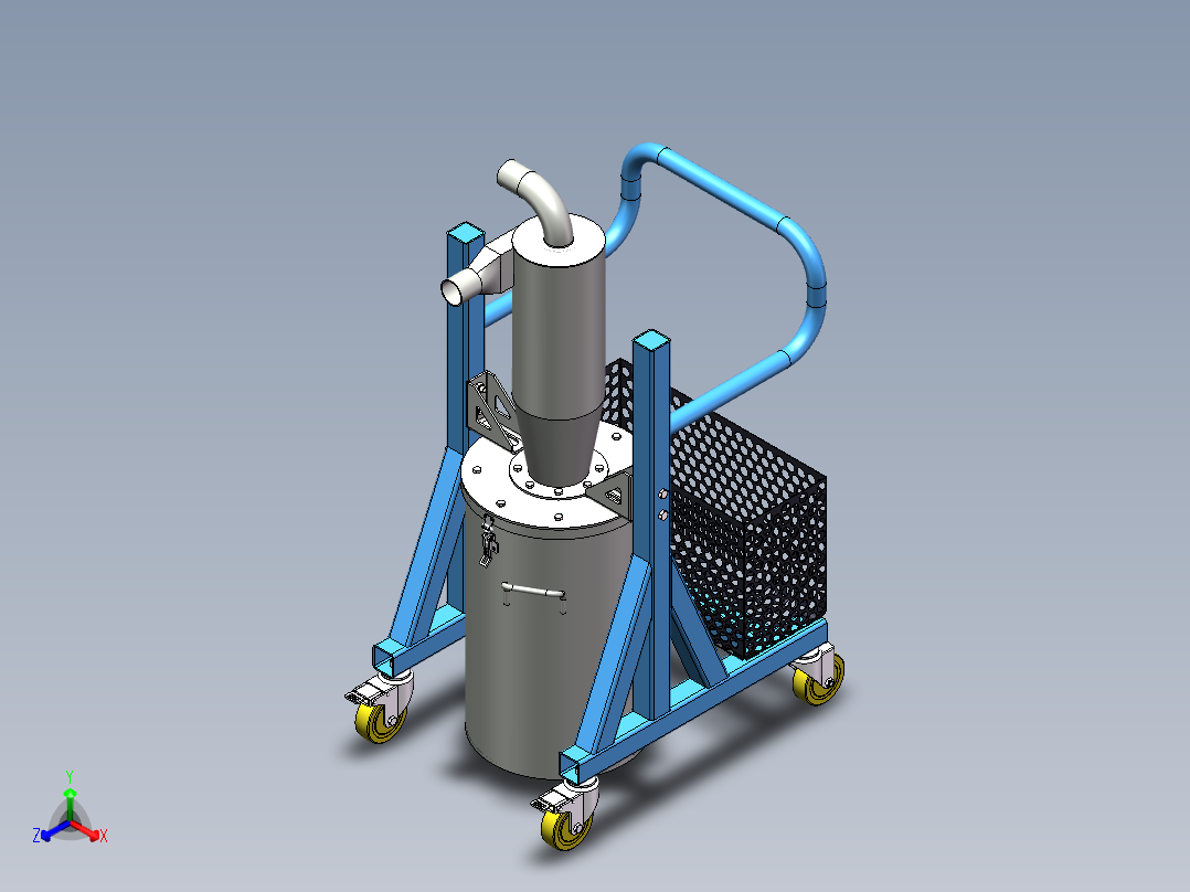 移动式旋风预分离器sw22可编辑正等轴测图