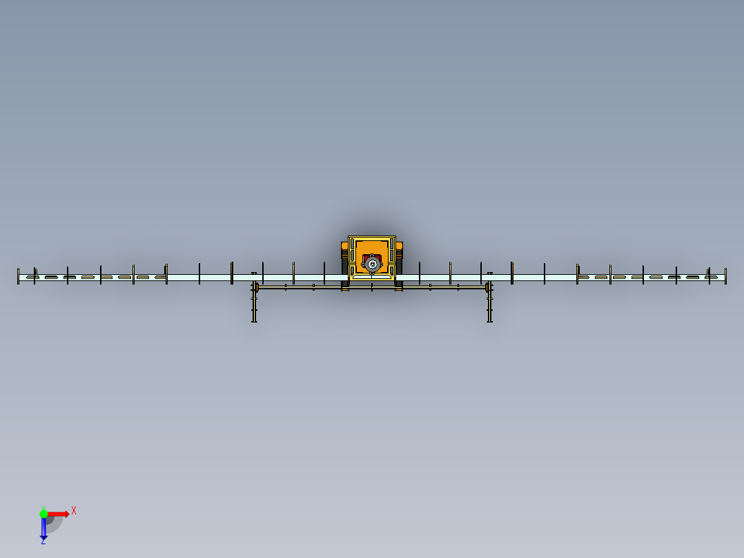 Aerodesign小型飞机框架3D图纸 UG设计俯视图