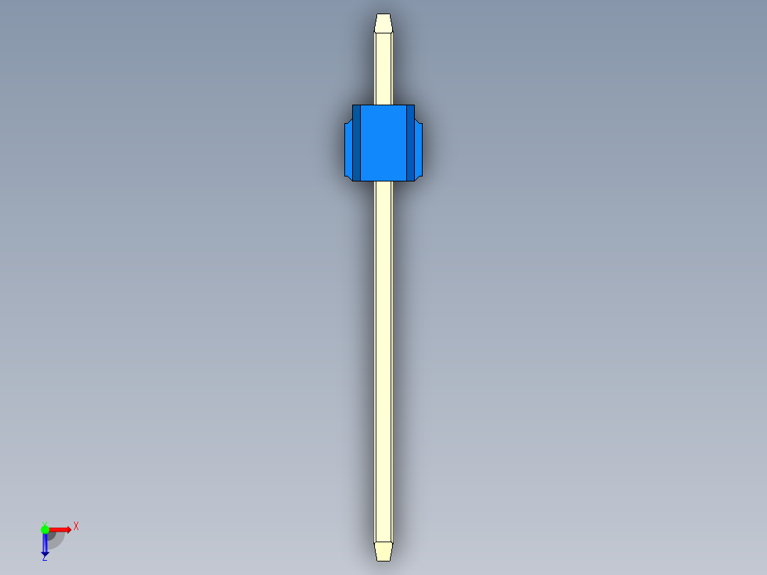 彩色公头100mil（2.54mm）系列-DS1021_blue_1x01p_100mil_Type5_rev1.0俯视图