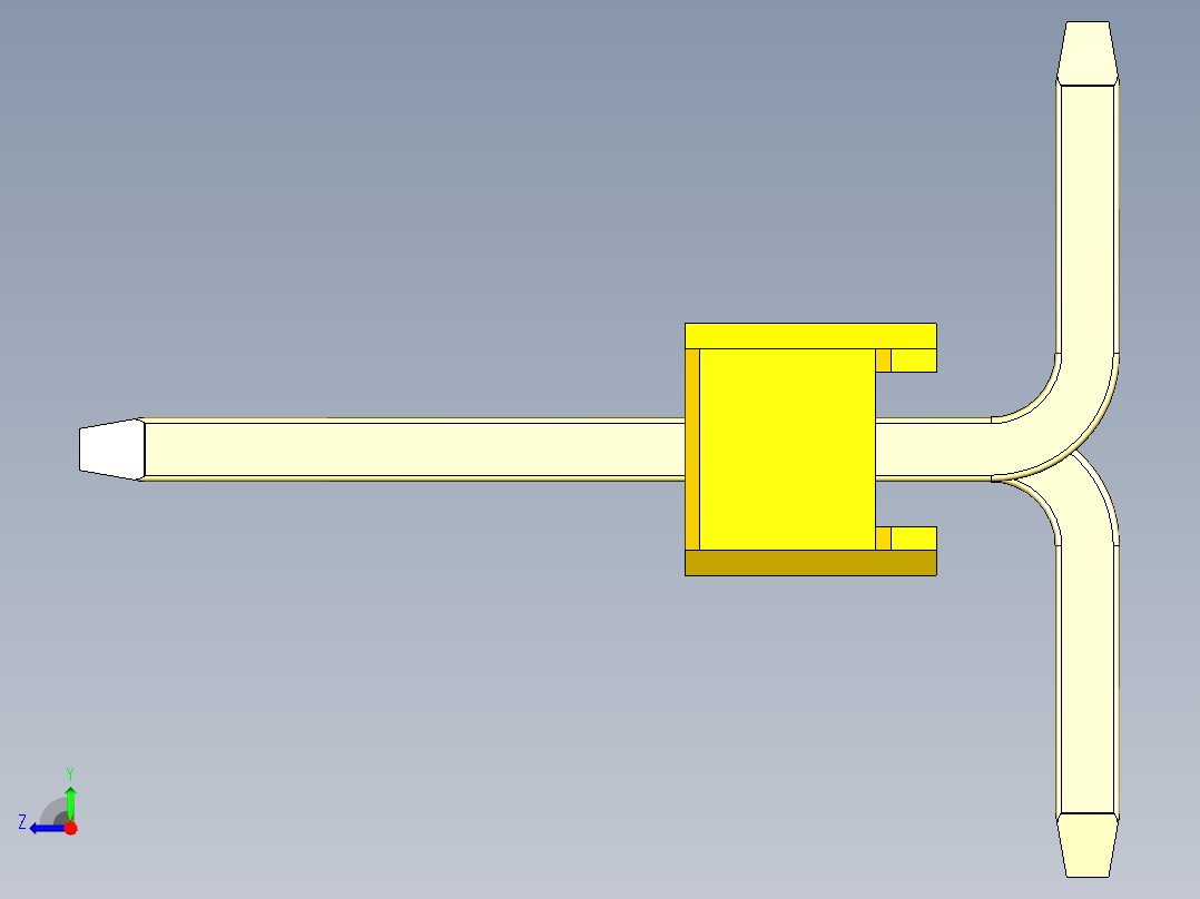 彩色公排针 100mil 2.54mm 系列-DS1022_yellow_06p_100mil_Type_SMT_R2_rev1.0右视图