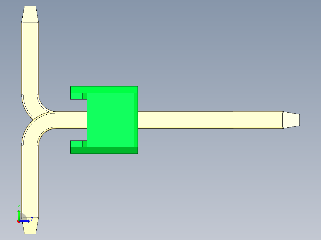 彩色公排针 100mil 2.54mm 系列-DS1022_green_24p_100mil_Type_SMT_R2_rev1.0左视图