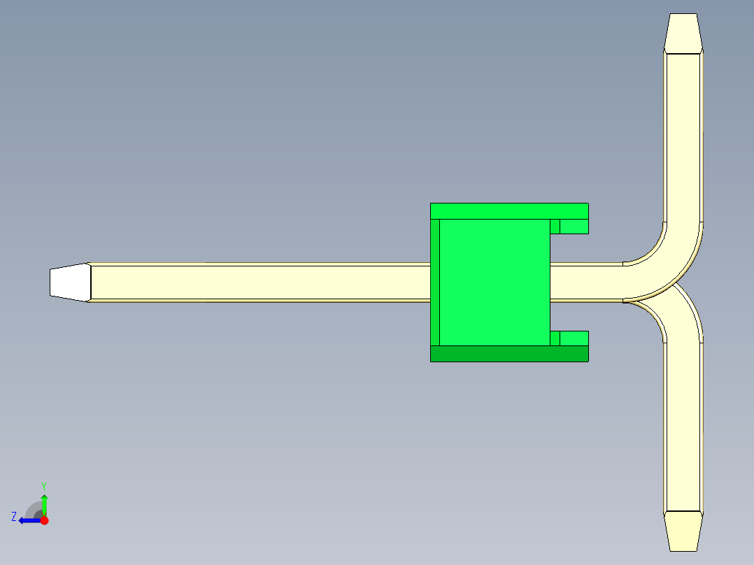 彩色公排针 100mil 2.54mm 系列-DS1022_green_24p_100mil_Type_SMT_R2_rev1.0右视图