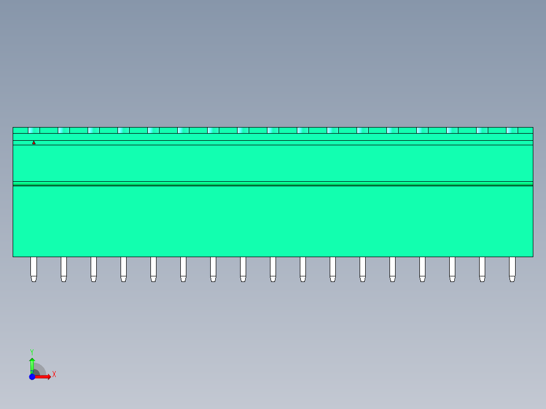DEGSON 2EDG 系列 5.08mm 可插拔接线端子组-2EDGVH-5.08-34P-14-00AH前视图