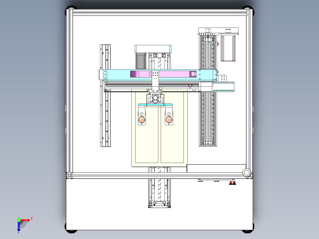 自动锁螺丝机（配置双头螺丝刀）俯视图