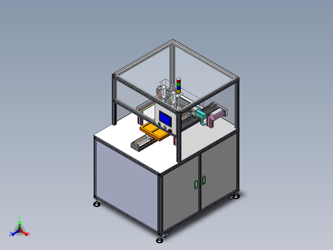 自动锁螺丝机（配置双头螺丝刀）正等轴测图