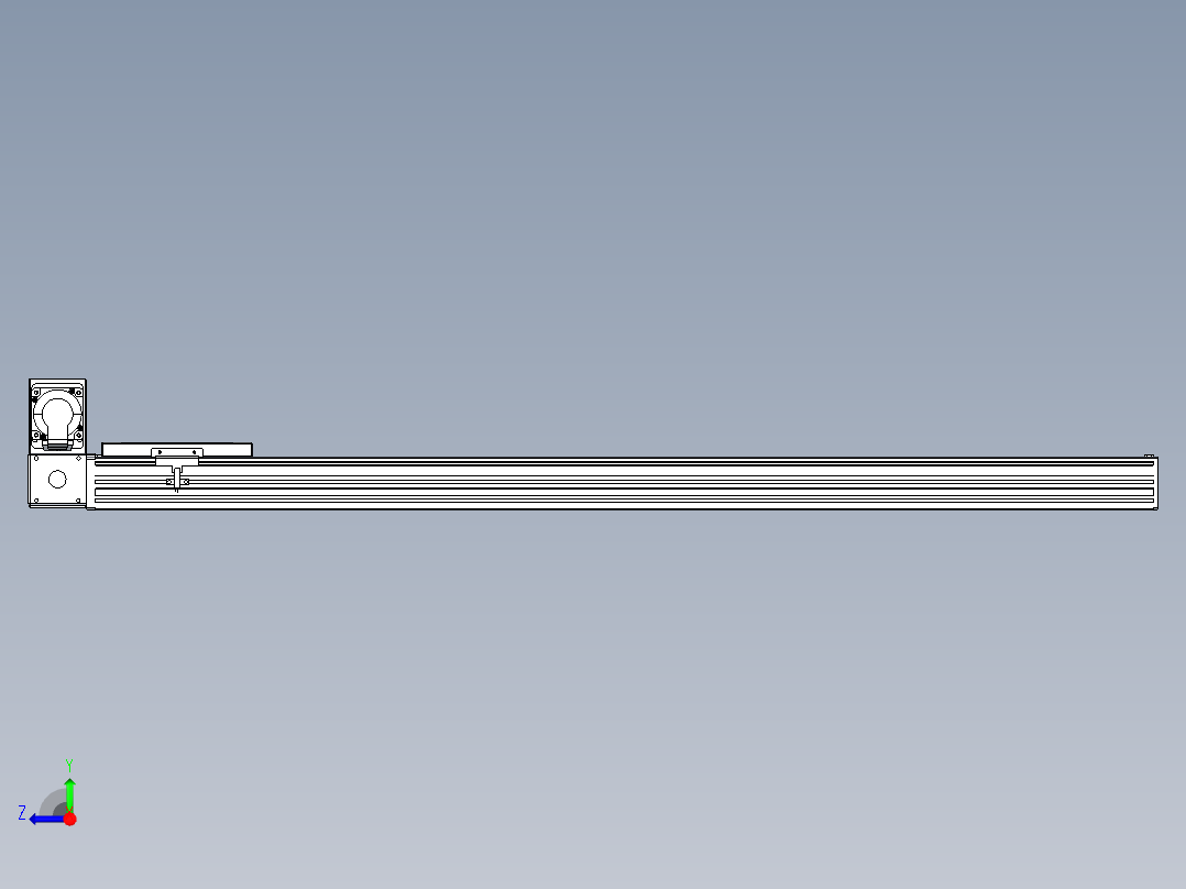同步带全封闭直线模组TPA-HCB-120D-90-L1000-LU-Y-P40-N3右视图