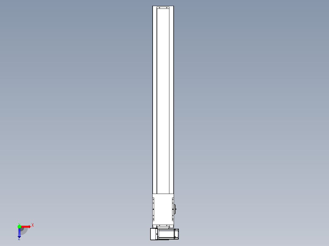 同步带全封闭直线模组TPA-HCB-120D-90-L1000-LU-Y-P40-N3俯视图