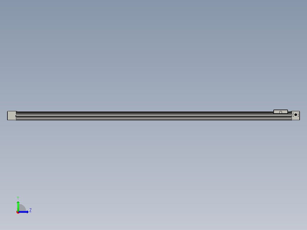 威洛博直线电机模组EB4-L80-S1600-光轴左视图
