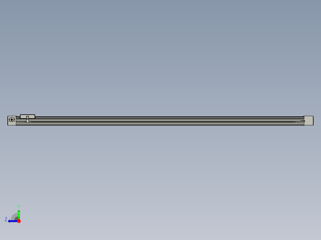 威洛博直线电机模组EB4-L80-S1600-光轴右视图