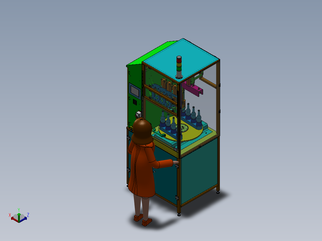 啤酒罐装机 非标自动化设备3D图纸3D模型正等轴测图