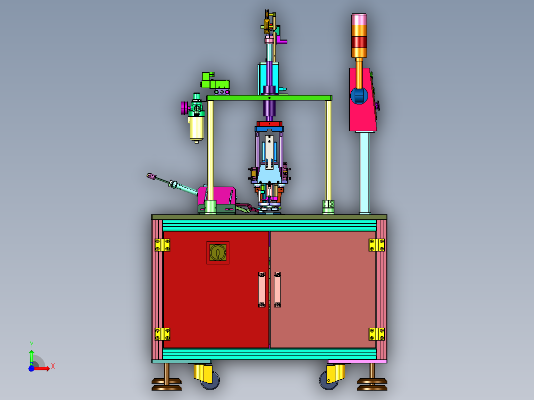 手动平面口罩内耳带点焊机前视图