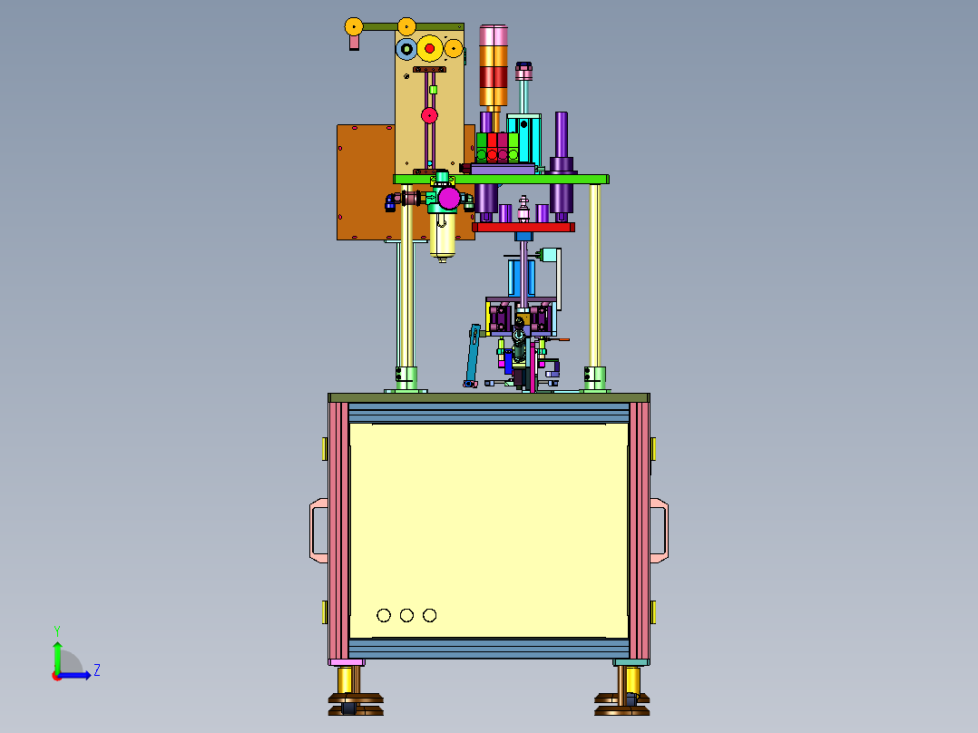 手动平面口罩内耳带点焊机左视图