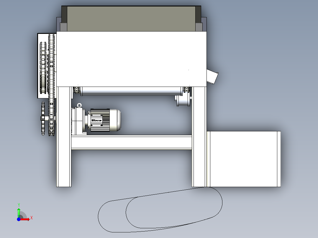 果蔬滚筒式分级机设计含三维图+CAD图纸前视图