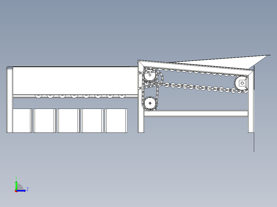 果蔬滚筒式分级机设计含三维图+CAD图纸左视图