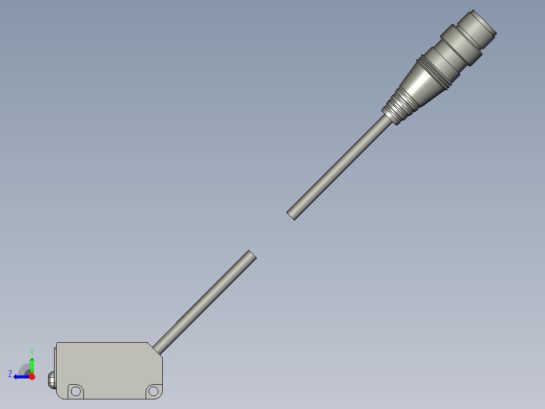 基恩士PZ-M63_kc图纸模型右视图