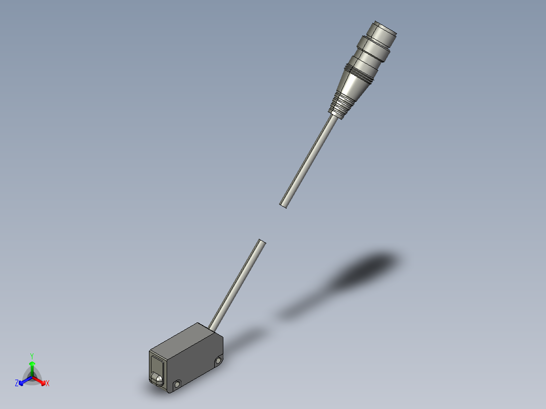 基恩士PZ-M63_kc图纸模型正等轴测图