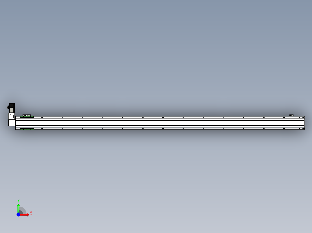 同步带滑台-半封闭B13-L90-S2600-R-P40-D3前视图