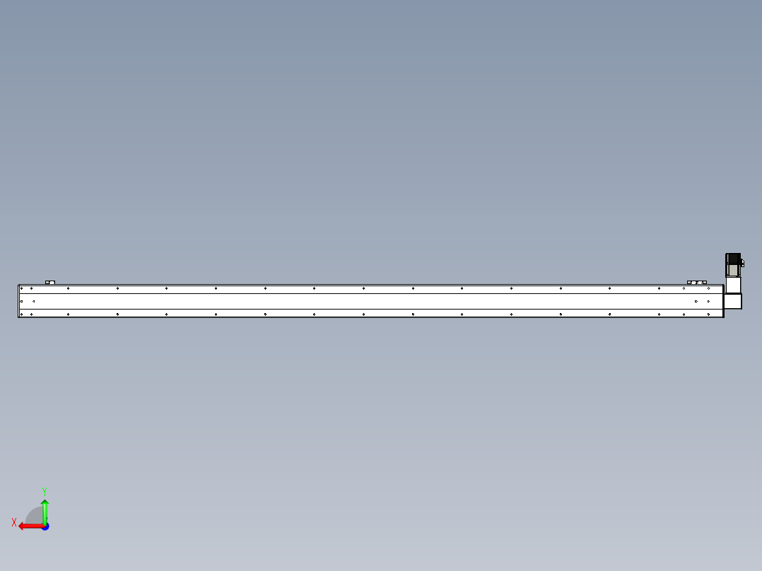 同步带滑台-半封闭B13-L90-S2600-R-P40-D3后视图