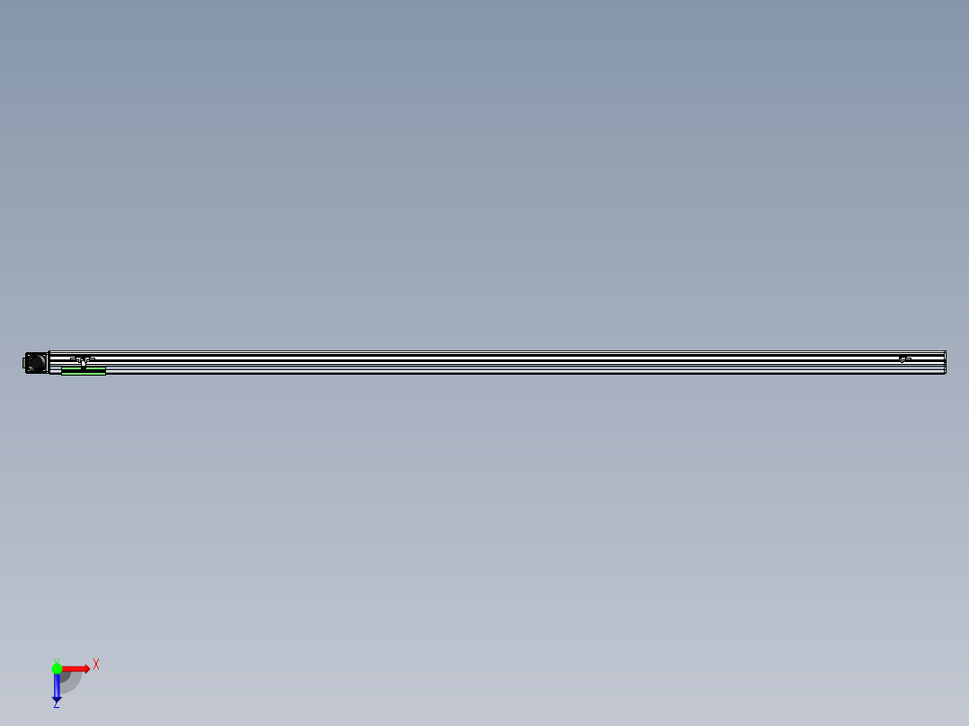 同步带滑台-半封闭B13-L90-S2600-R-P40-D3俯视图