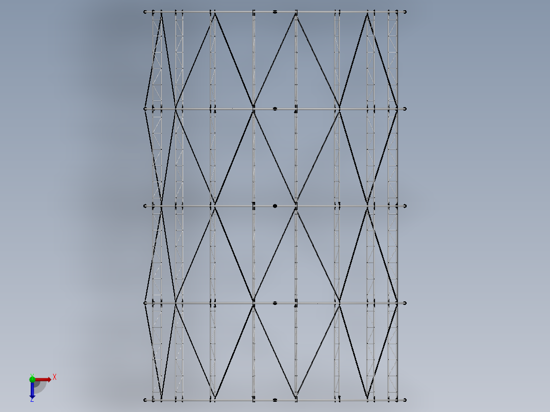 可拆卸轻钢结构俯视图