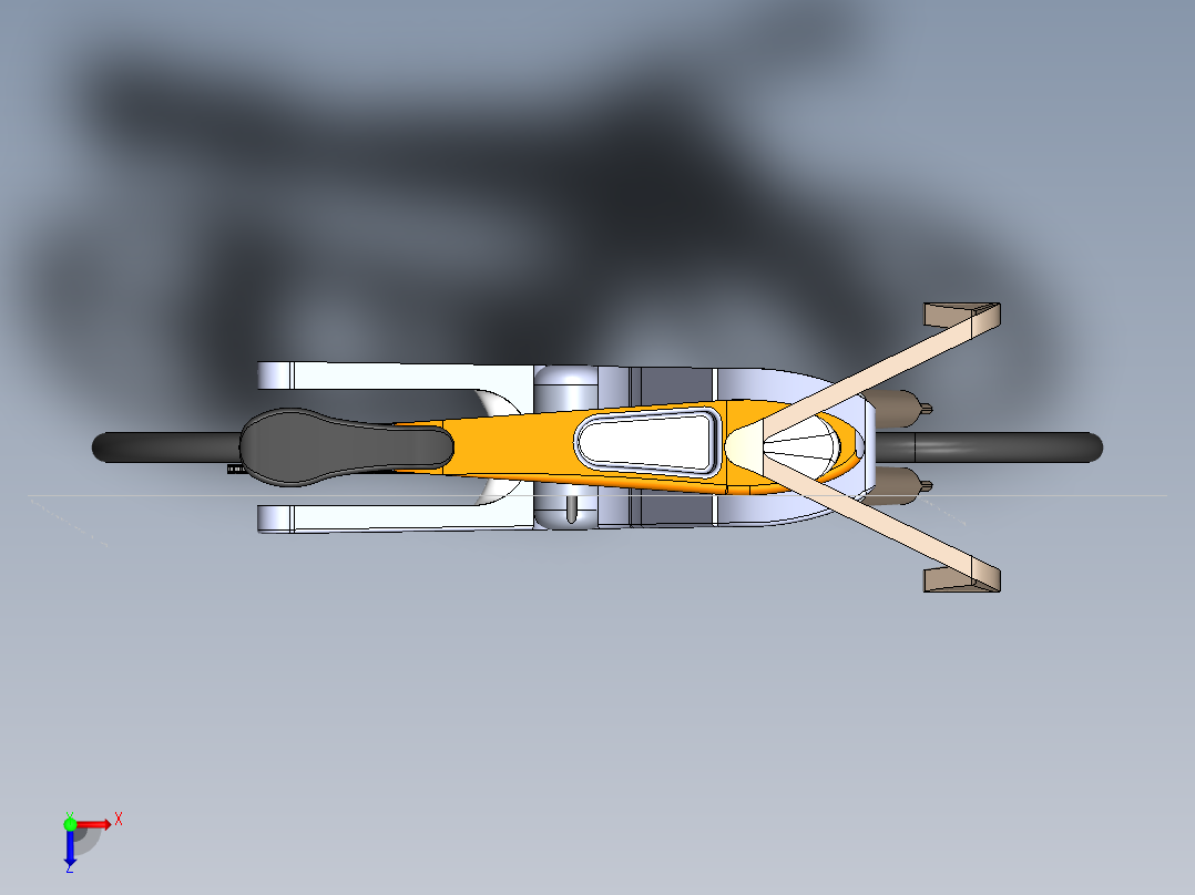电动自行车 摩托车 (14)俯视图