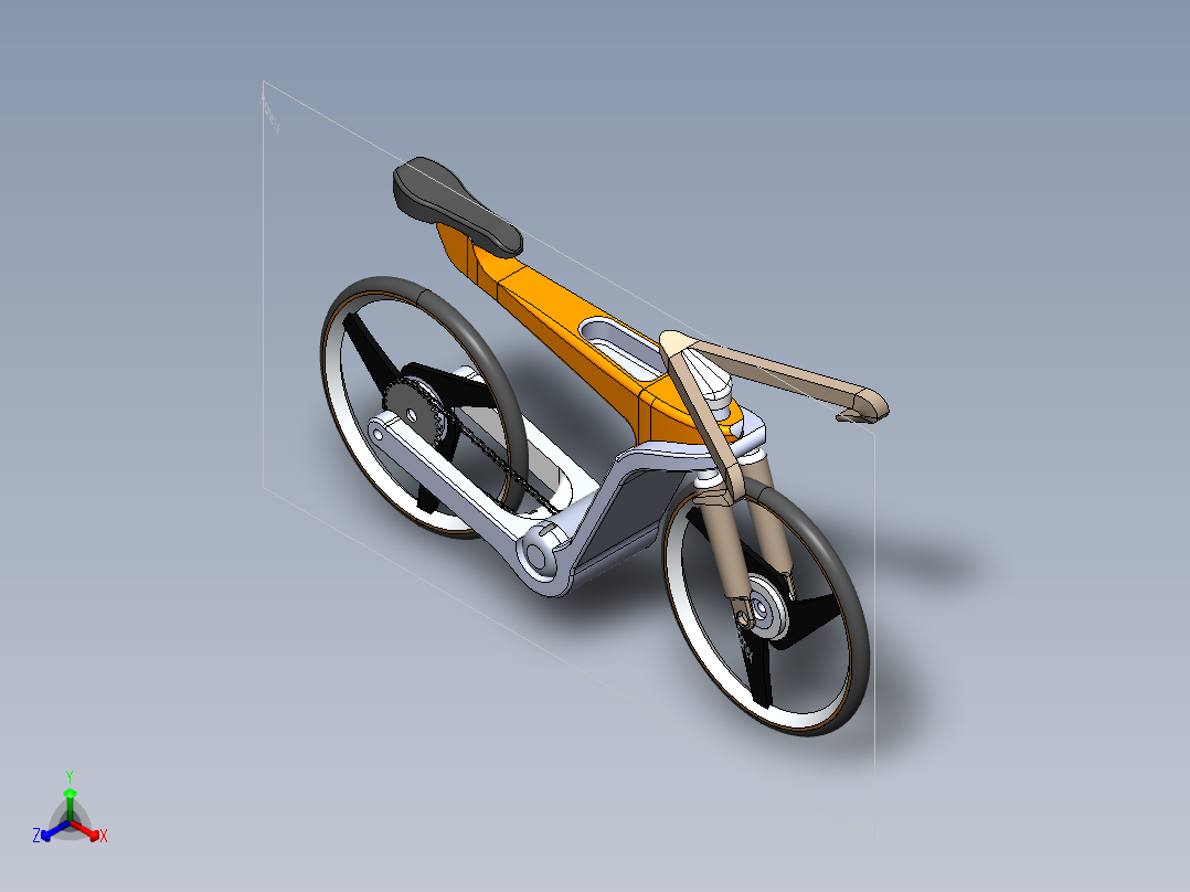 电动自行车 摩托车 (14)正等轴测图