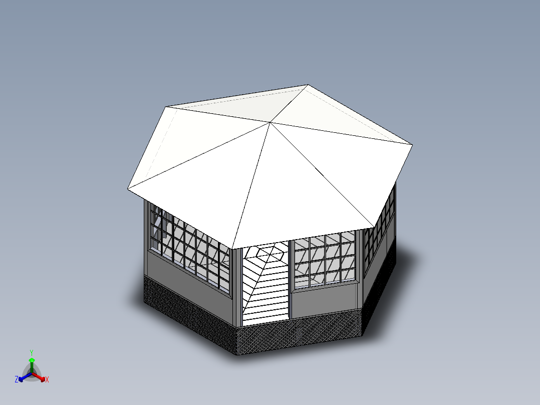 露台正等轴测图
