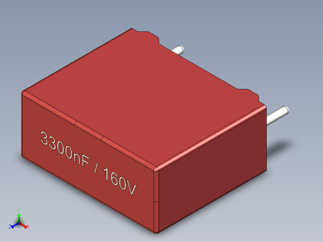 薄膜电容器，长13 x宽5，5 x高11毫米，间距10毫米