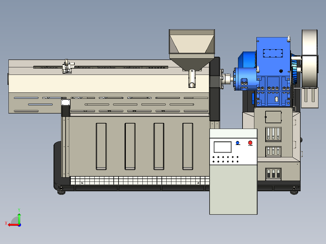 SW塑料挤出机后视图