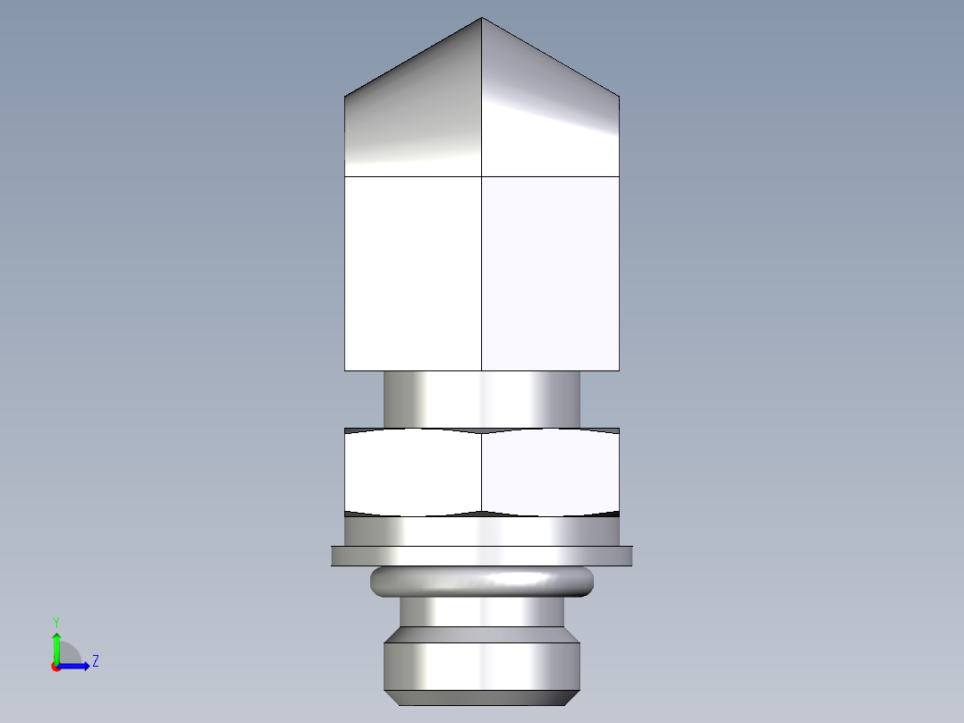 卡套式工业通用硬管接头EO_Adjustable_Locknut_elbow_WEE06LLMORCF左视图