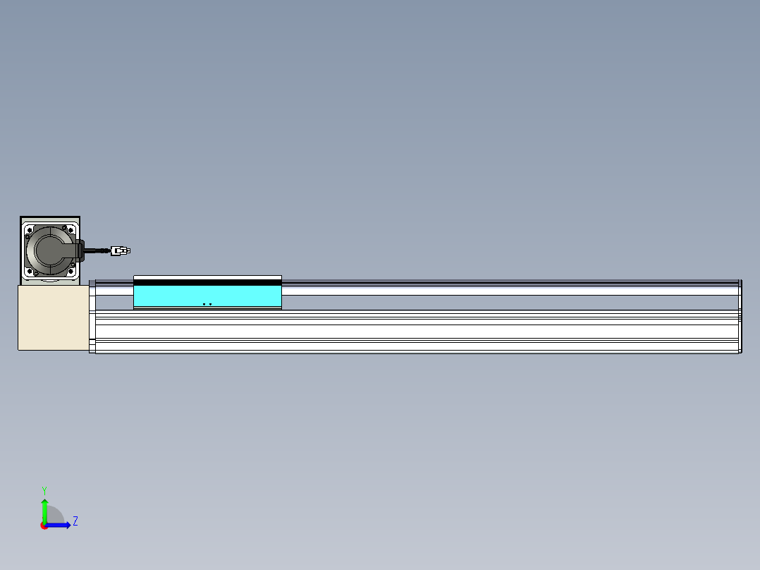 同步带滑台-半封闭B22H-L100-C-S600-RU-P75-D3-N5左视图