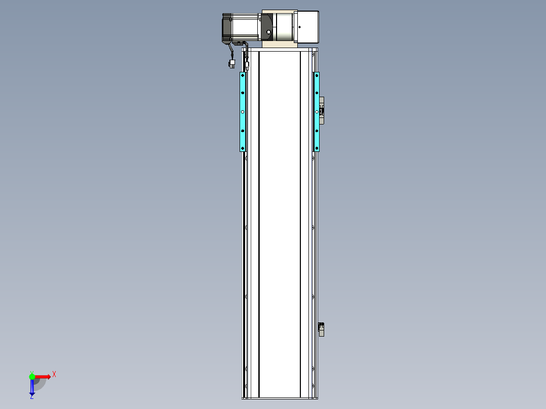 同步带滑台-半封闭B22H-L100-C-S600-RU-P75-D3-N5俯视图
