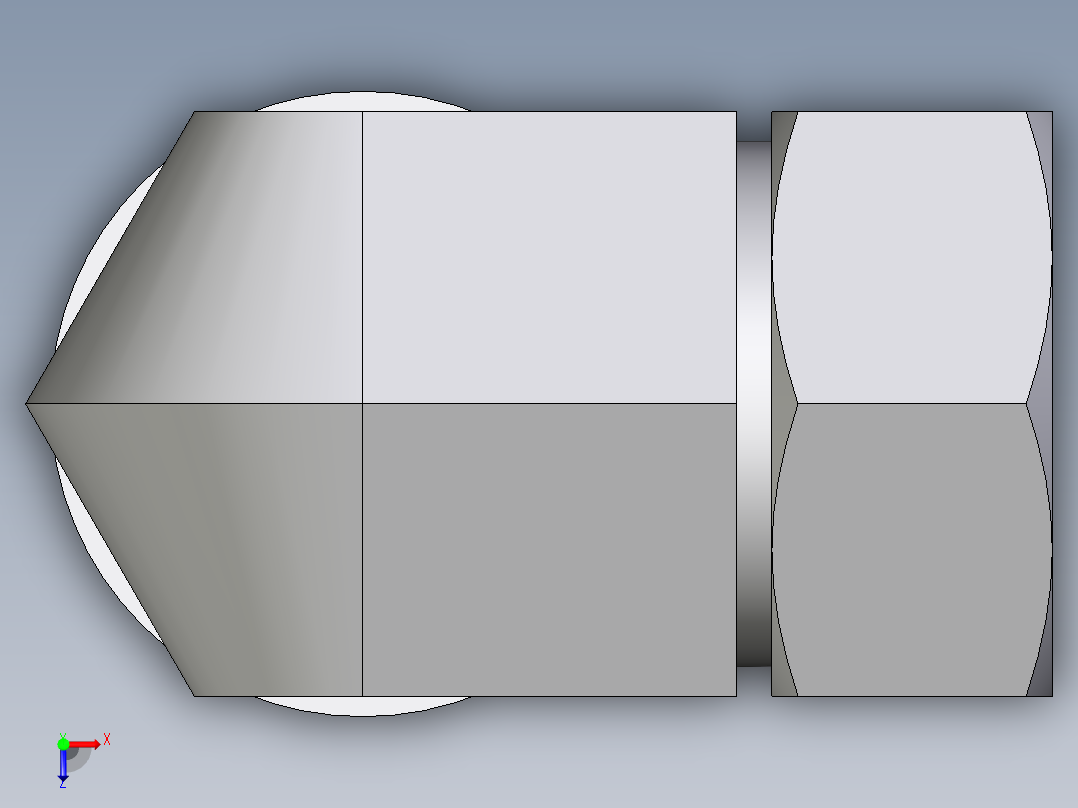 卡套式工业通用硬管接头EO_Adjustable_Locknut_elbow_WEE35LRCF俯视图