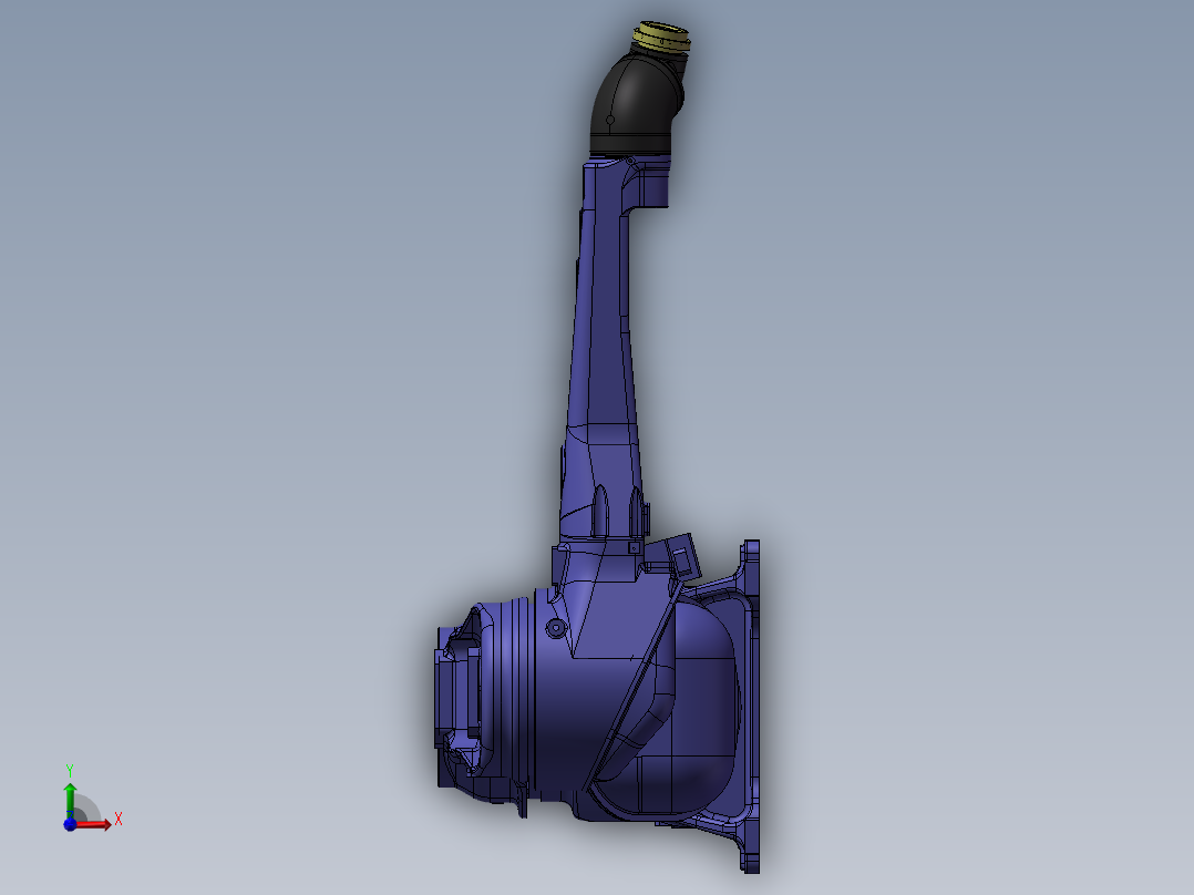 安川EPX2700右侧安装喷涂机器人关节可运动模型前视图