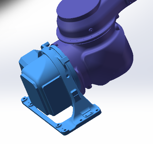 安川EPX2700右侧安装喷涂机器人关节可运动模型