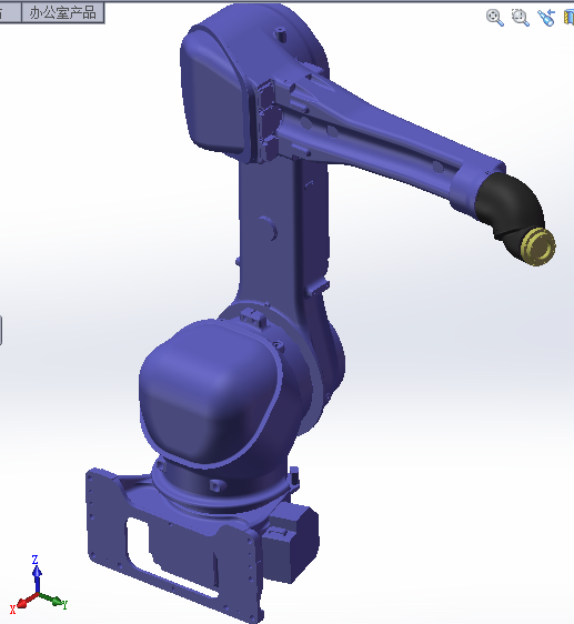 安川EPX2700右侧安装喷涂机器人关节可运动模型