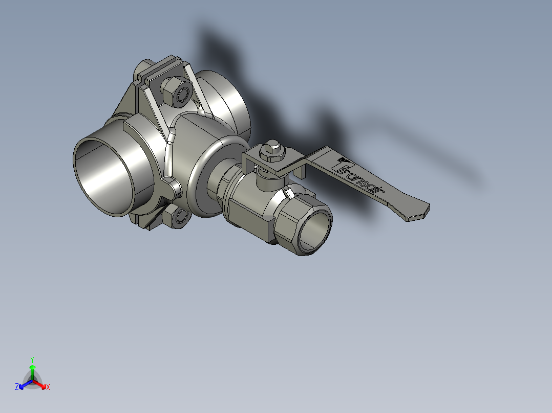 压缩空气管道系统正等轴测图