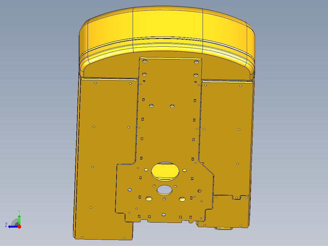 挖掘机小松360底座设计右视图