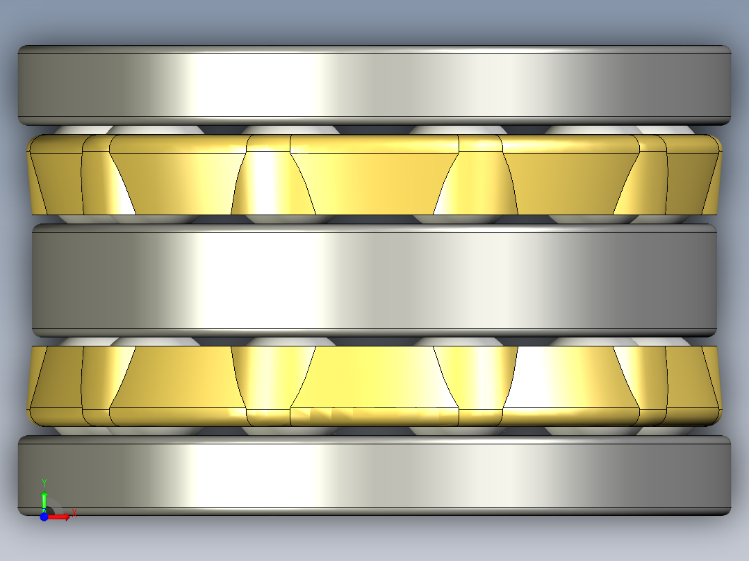 滚珠轴承双推力轴承前视图